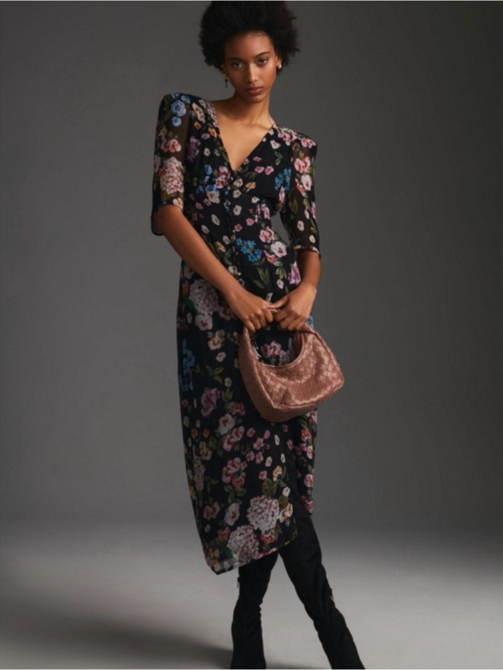 Maeve by Anthropologie floral midi dress